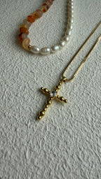 Vela Cross Necklace